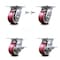 Service Caster 4 Inch Poly on Aluminum Swivel Caster Swivel Locks 2 Brakes, 2PK SCC-35S420-PAR-BSL-2-SLB-2 - alternate 1